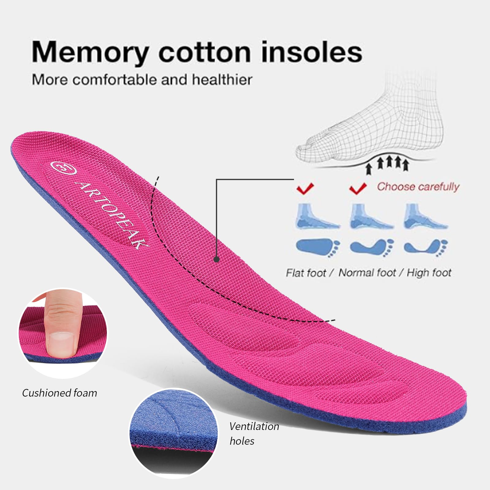 ARTOPEAK Kids Wide Toe Box Slip On Sneakers - Orthopedic Walking Running Shoes for Boys & Girls - Arch Support Lightweight Athletic Tennis Shoes for Youth - Image 6