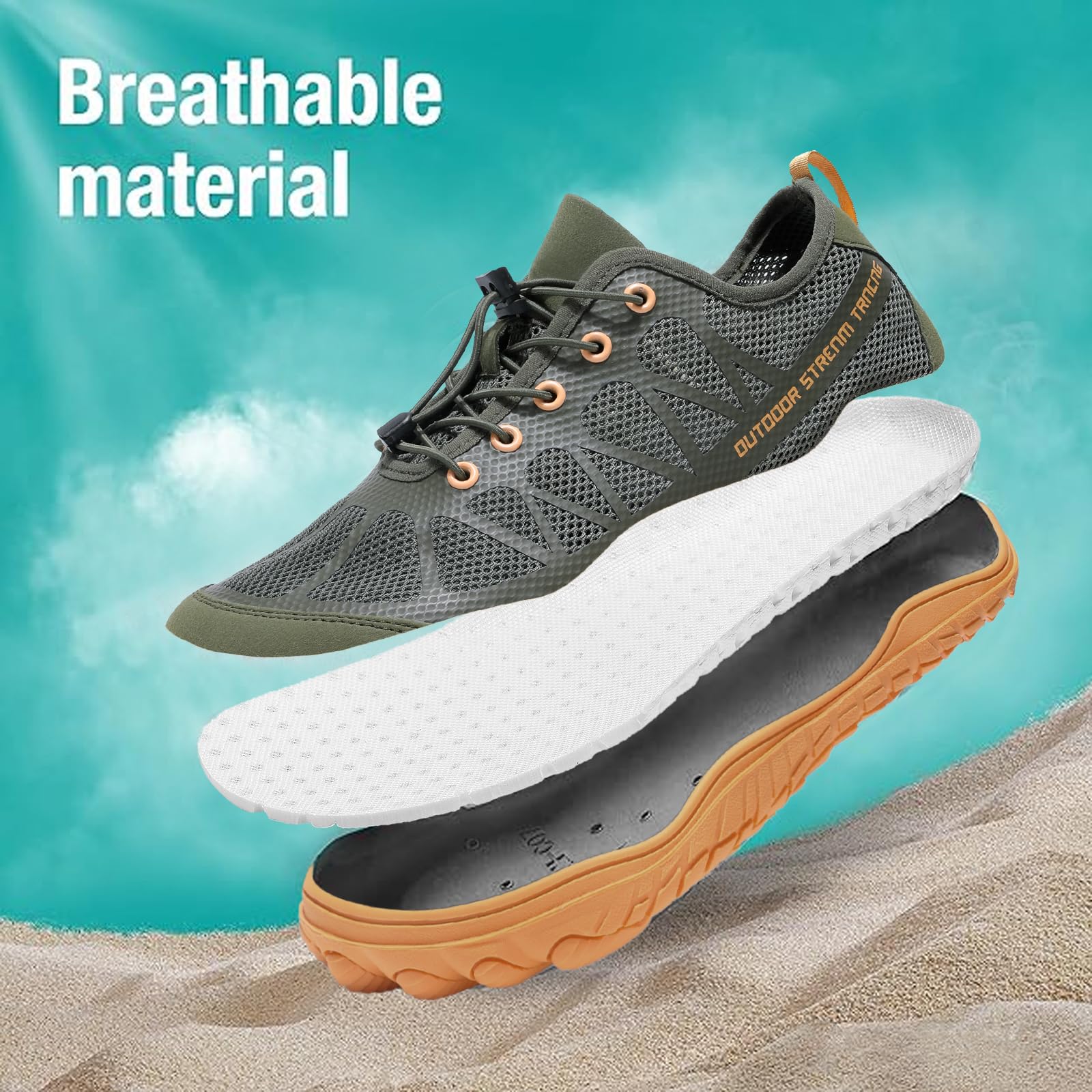 ARTOPEAK Men's Water Shoes Lightweight Aqua Shoes for Beach Swim Pool Kayaking - Image 5