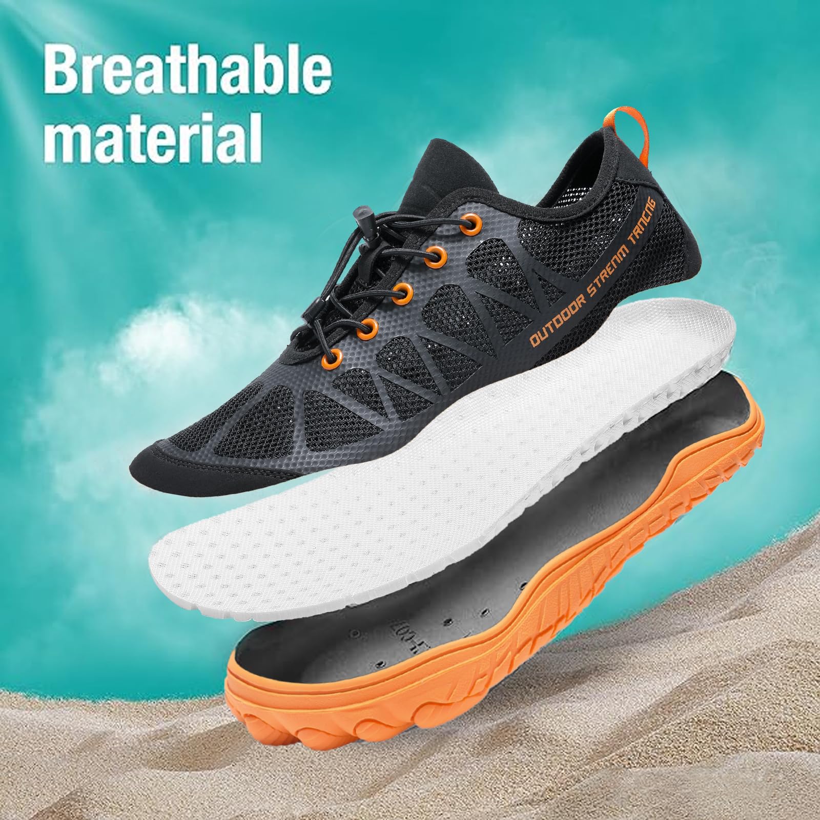 ARTOPEAK Men's Water Shoes Lightweight Aqua Shoes for Beach Swim Pool Kayaking - Image 5