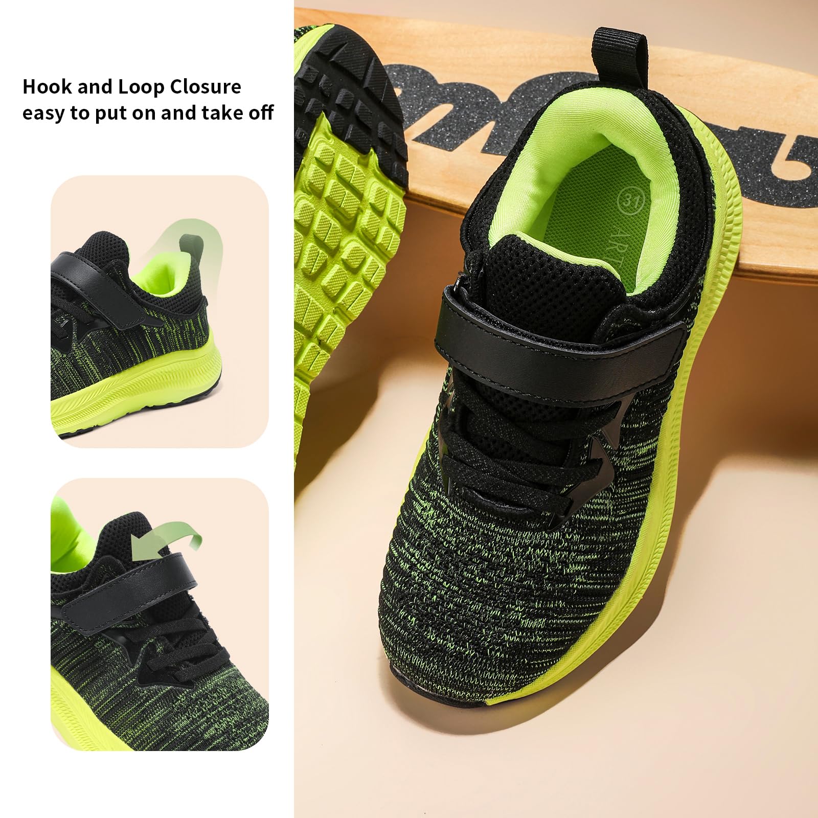 ARTOPEAK Wide Kids Sneakers for Boys & Girls | Slip on Tennis Running Walking Shoes - Image 3