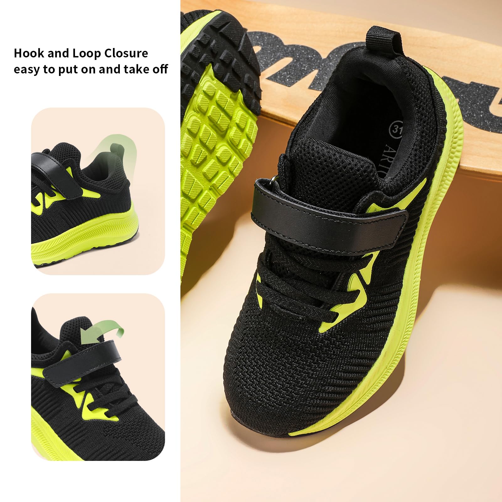 ARTOPEAK Wide Kids Sneakers for Boys & Girls | Slip on Tennis Running Walking Shoes - Image 3