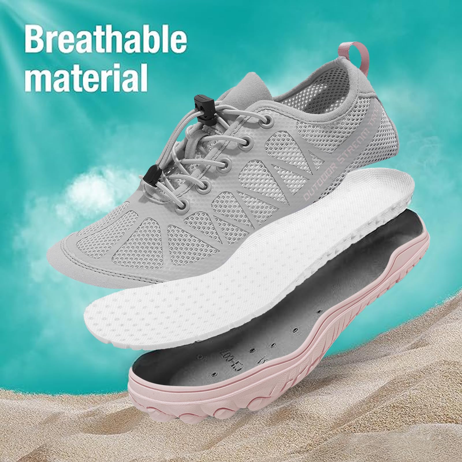 ARTOPEAK Women's Water Shoes Lightweight Aqua Shoes for Beach Swim Pool Kayaking - Image 3