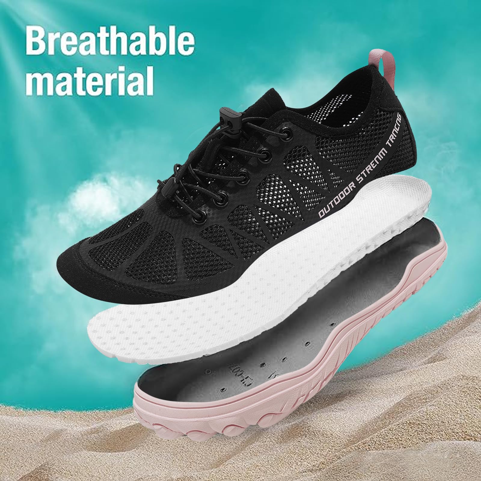 ARTOPEAK Women's Water Shoes Lightweight Aqua Shoes for Beach Swim Pool Kayaking - Image 3